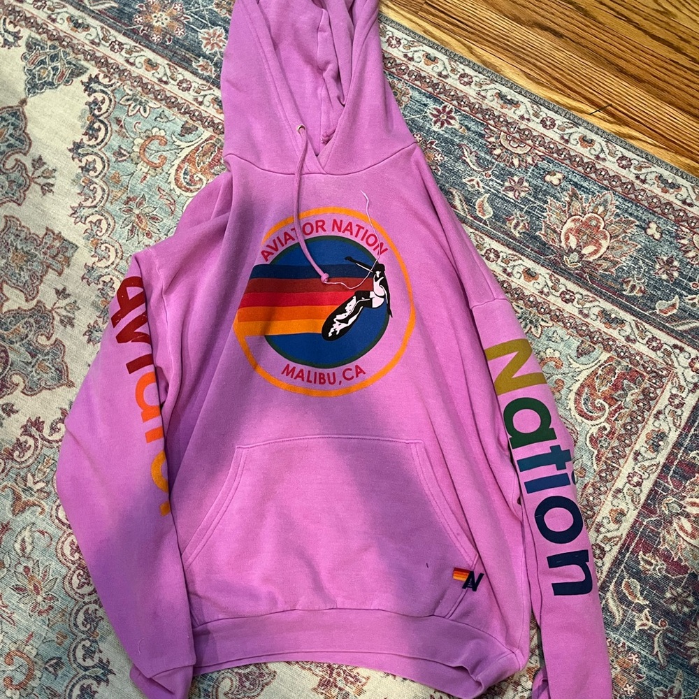 Aviator Nation Purple Hoodie size small Malibu CA